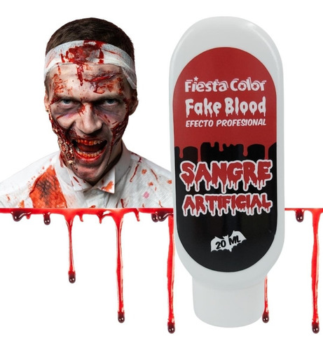 Sangre Artificial Para Maquillaje Rostro Y Cuerpo Halloween Practiko