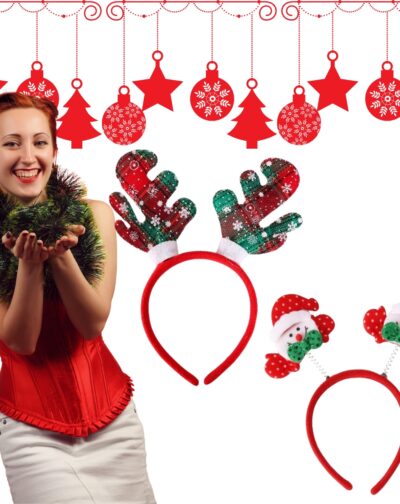 Cintillo Motivo Navideño Reno Santa Viejito Gorro Navidad