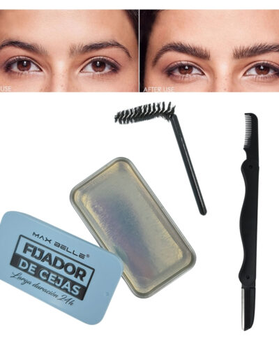 Fijador De Cejas Gel Larga Duración Con Cepillo Y Perfilador