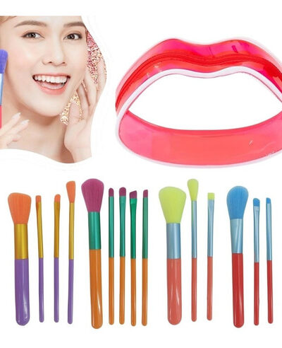 Set De 15 Brochas Maquillaje Profesional Con Estuche