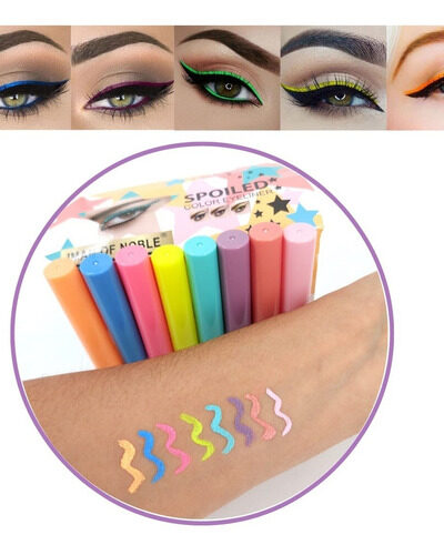 Set Delineadores Líquidos para Maquillaje de Ojos Colores Pastel