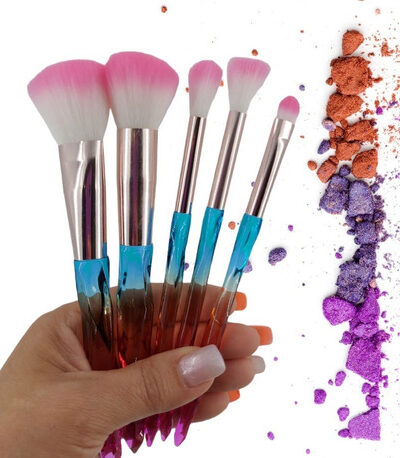 Set De 5 Brochas Para Maquillaje Cristal