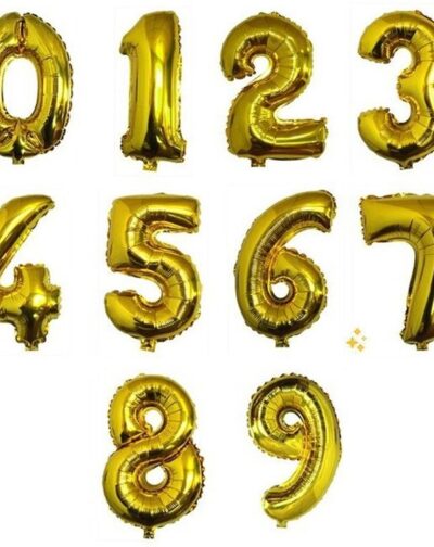 Globo Dorado En Forma De Numero 100 Cm