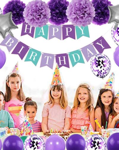 Set Decoracion Fiesta Cumpleaños Kit Cotillon Globo Banderin