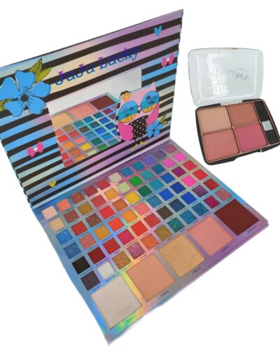 Paleta de Sombras Para Ojos con Iluminador y Set 4 Rubores