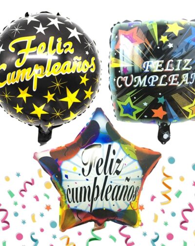 Pack 12 Globos Metalizados Cumpleaños Fiesta