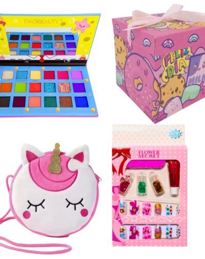 Set Maquillaje Y Manicure Infantil Regalo Para Ocasiones Especiales Niñas