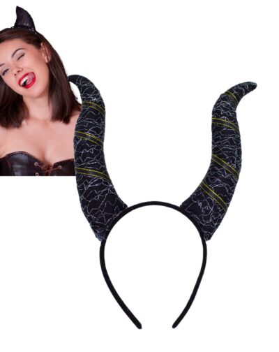 Cintillo Diadema Cuernos Halloween Para Disfraz Mujer