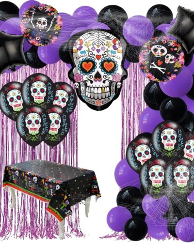 Set Decoración Halloween Fiesta Terrorífica Estilo Catrina