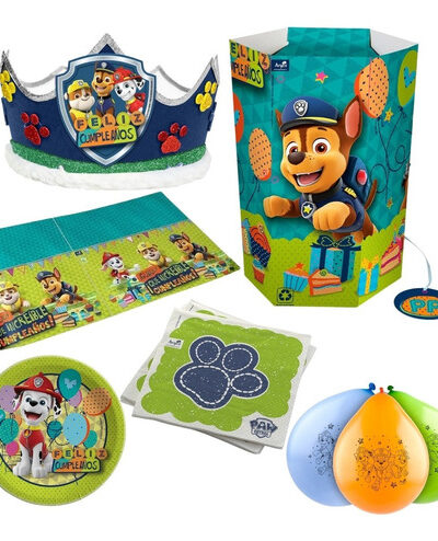 Set Cotillón Globos Decoración Infantil Patrulla Canina