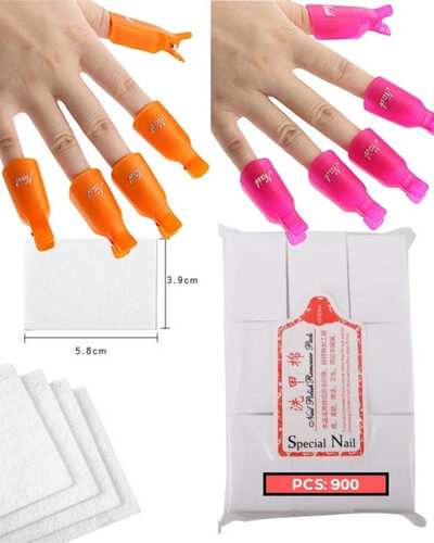 Kit Removedor De Esmaltes Y Uñas Papel Algodón Pinzas Keeper