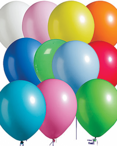 Pack 25 Globos Látex Liso Colores 23cm R9 Fiesta Decoración