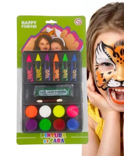 Set Pinturas Fantasía Facial Y Corporal En Lápiz Y Crema