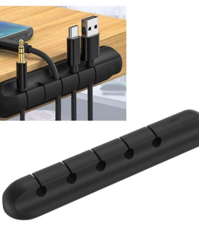 Soporte Organizador Cables Audio Video Pc Mesas Escritorio