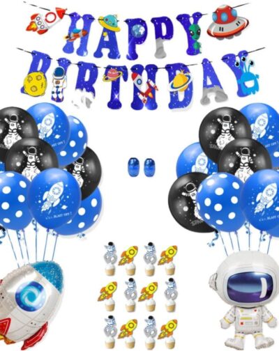 Set cotillón Deco Fiesta Cumpleaños Niños Tema Astronautas