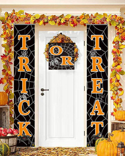 Cartel Halloween Decoración Puerta Ventana Banderín Colgante