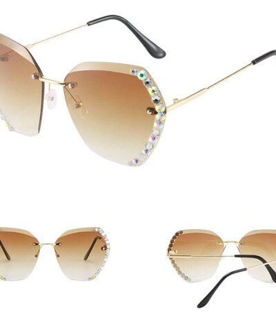 Anteojos De Diva Gafas Para Sol Dama Diseño Con Cristales