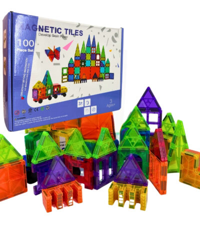 Bloques Construcción 100 pcs Magnética Juego Didáctico Niño Montesori