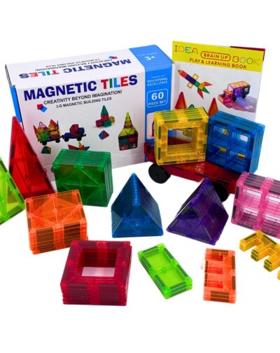 Set Bloques Construcción Magnética Juego Didáctico Geometría 60 pcs