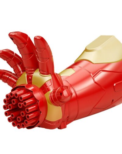 Juguete Iron Mano Lanza Burbuja con Luces Divertida