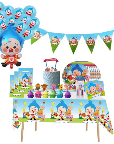 Set Decoración Fiestas Cumpleaños Cotillón Niños Payaso Plim Plim