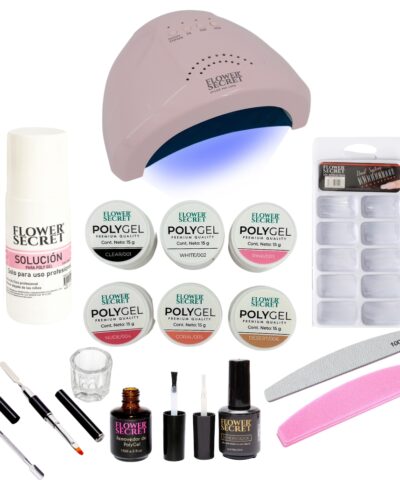 Kit De Polygel / Acrigel Para Esculpido De Uñas + Lampara