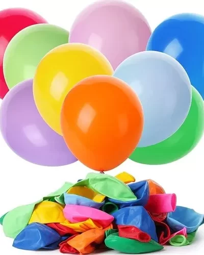 Pack 50 Globos Látex Liso Colores 30 Cm R12 Fiesta Decorar