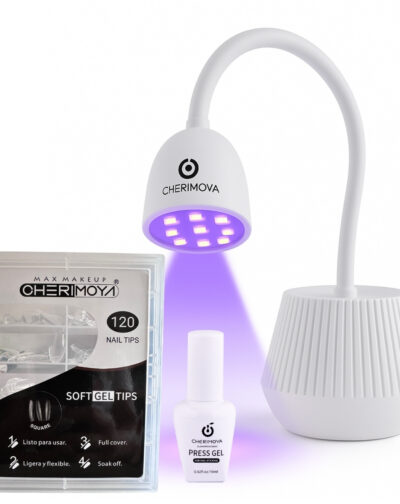 Kit Soft Gel Press Gel Liquido Cherimoya + Lampara Soft Gel